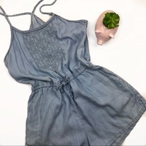 🍁American Rag Relaxed Denim Romper Size M
